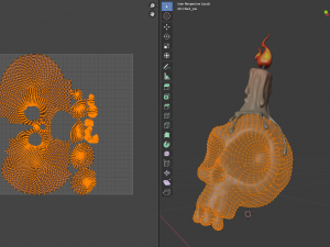 stylized skull halloween special 3D 模型