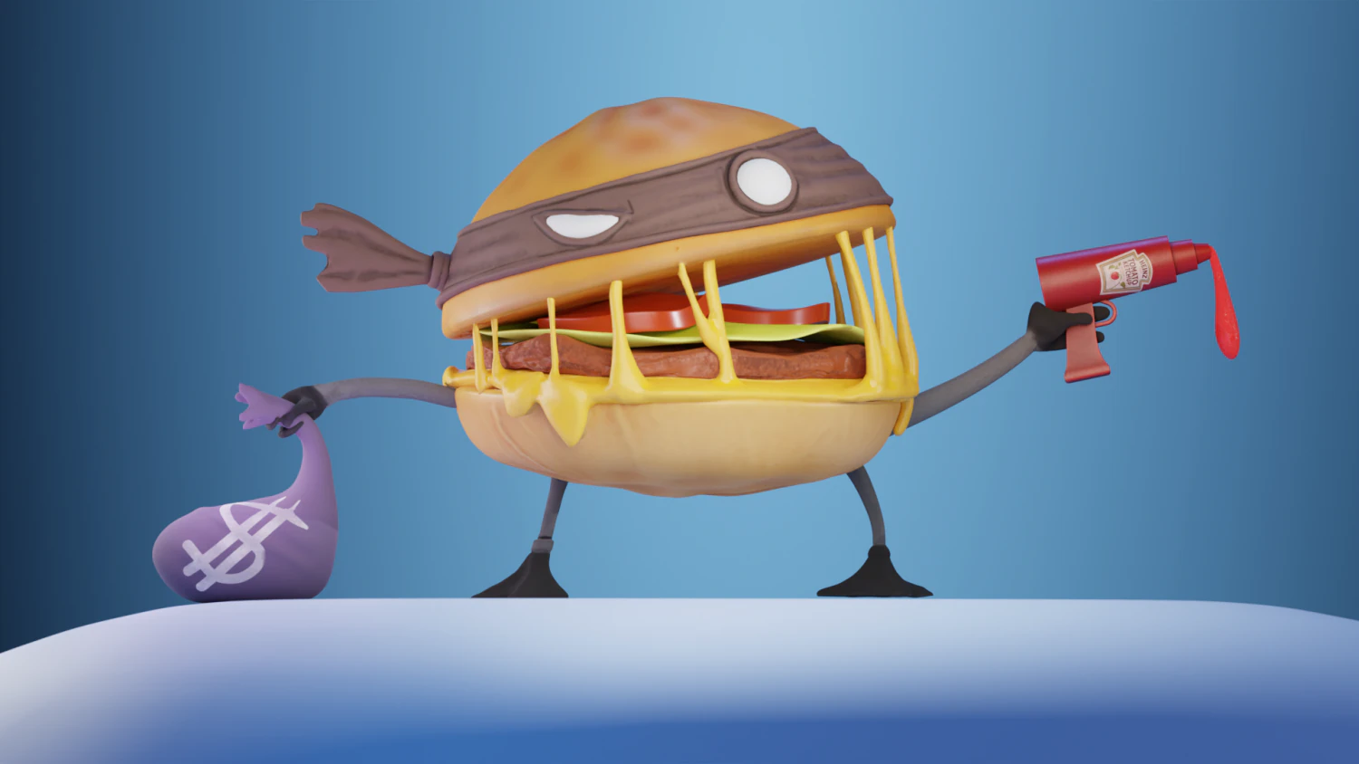 burger heist - stylized character 3D Model .c4d .max .obj .3ds .fbx .stl .blend 