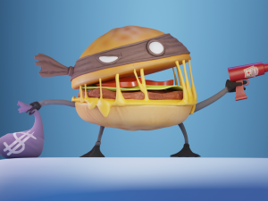 burger heist - stylized character 3D Model