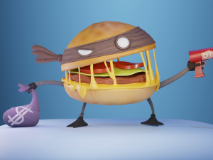 burger heist - stylized character Model 3D