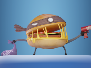 burger heist - stylized character Model 3D