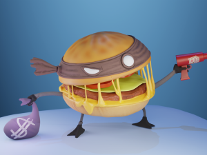 burger heist - stylized character Model 3D