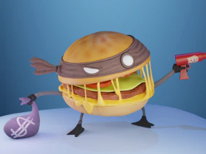 burger heist - stylized character 3D Model