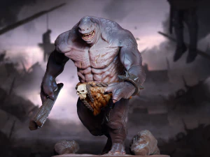 3D печать пещерного тролля в масштабе 1-4 3D Принт Модель