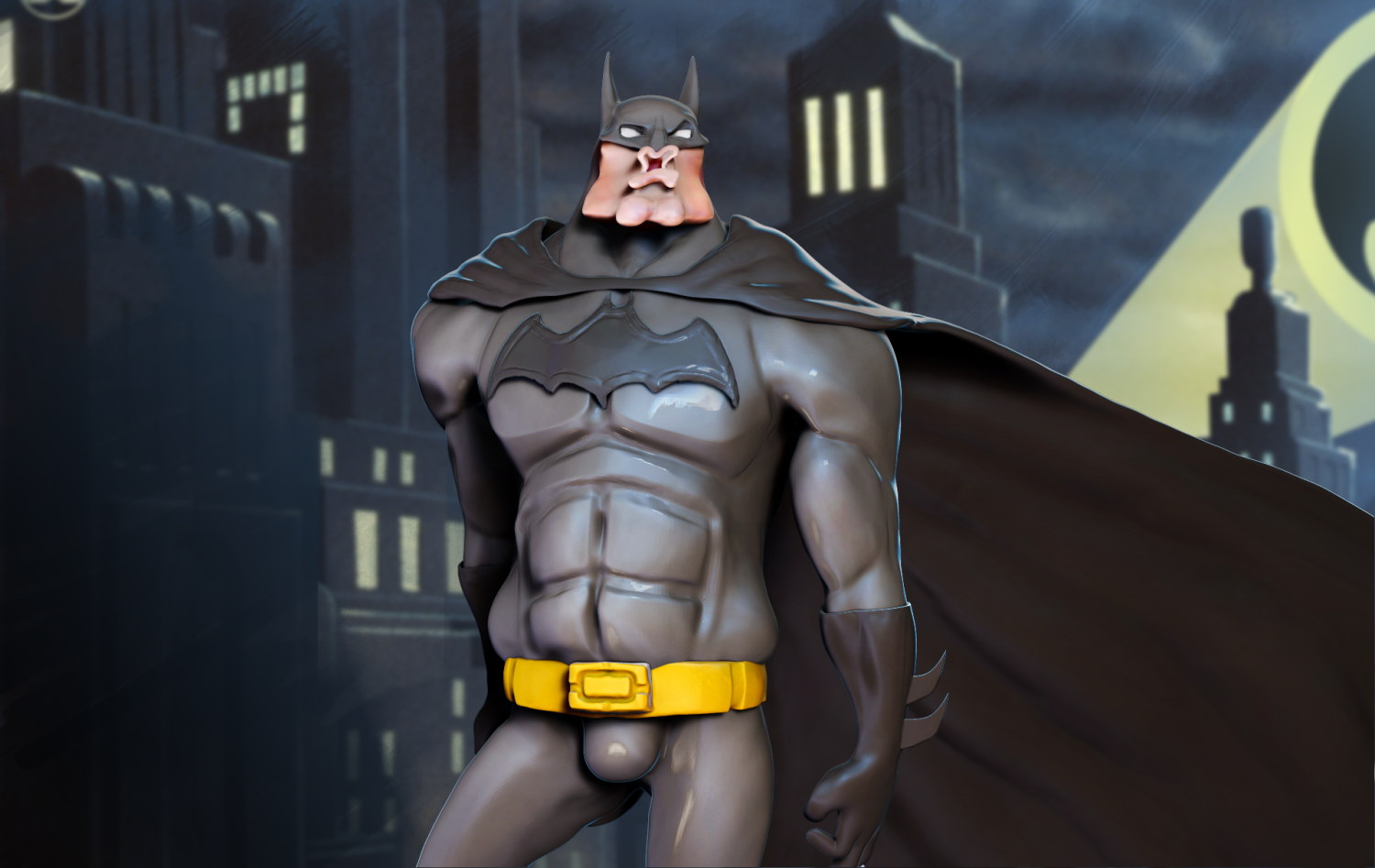 batman funny 3d print figurine 3D Print Model in Man 3DExport