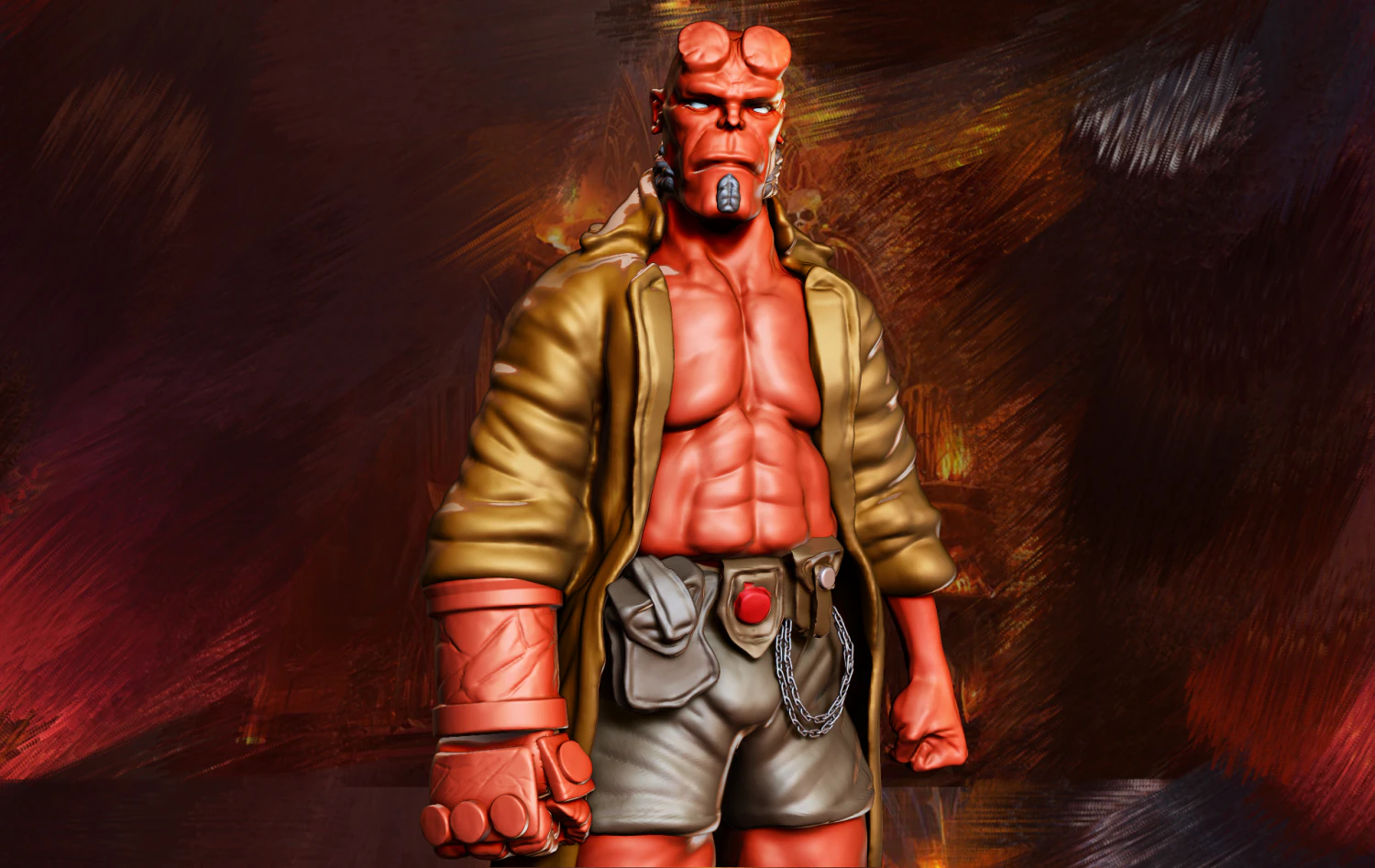 hellboy miniature 3D Print Model .c4d .max .obj .3ds .fbx .stl .blend 