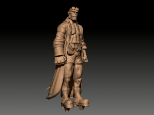 hellboy miniature Model Cetak 3D