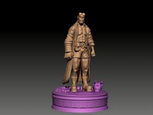 hellboy miniature Model Cetak 3D