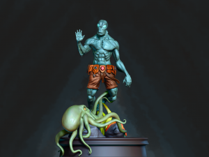 abe sapien sea creature miniature 3d print model Model Cetak 3D