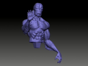 abe sapien sea creature miniature 3d print model Model Cetak 3D