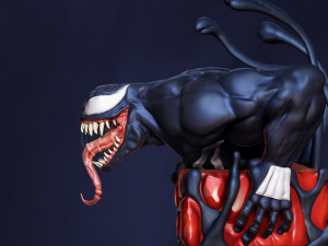 venom x cube miniature sculpt 3d print model 3D Принт Модель