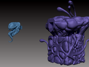 venom x cube miniature sculpt 3d print model 3D Принт Модель