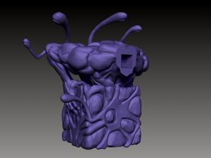 venom x cube miniature sculpt 3d print model 3D Принт Модель