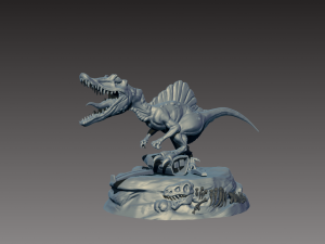 spinosaurus miniature print also with textures two versions 3d print model 3D Model
