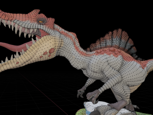spinosaurus miniature print also with textures two versions 3d print model 3D Model