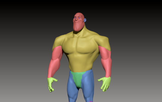 stylized superhero base mesh 3D Модель .c4d .max .obj .3ds .fbx .stl .blend 