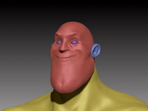 stylized superhero base mesh 3D Model