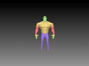 stylized superhero base mesh 3D Модель