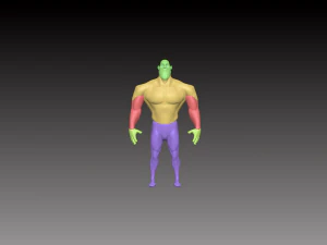 stylized superhero base mesh 3D Model