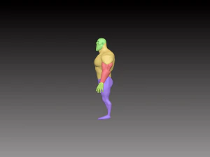 stylized superhero base mesh 3D Model