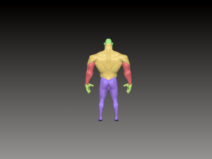 stylized superhero base mesh 3D Модель