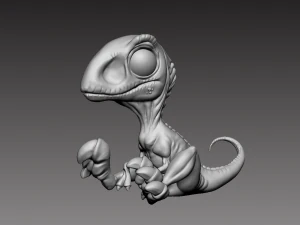 baby blue miniature from jurassic world 3D Print Model