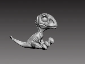 baby blue miniature from jurassic world 3D Print Model