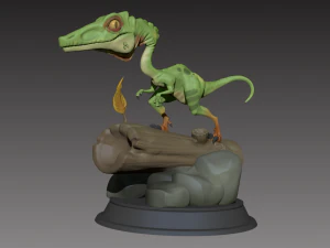 stylized dinosaur compsognathus 3d print model 3D Print Model