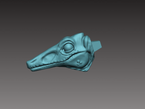 stylized dinosaur compsognathus 3d print model 3Dプリントモデル