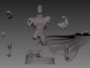 superhero vs covid figurine 3d print model 3D 프린트 모델