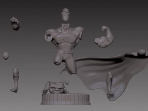 superhero vs covid figurine 3d print model 3D Print Model