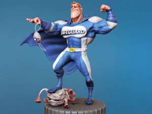 superhero vs covid figurine 3d print model 3D Print Model