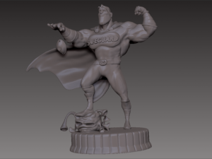 superhero vs covid figurine 3d print model 3D 프린트 모델