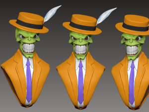 the mask jim carrey bust 3d print model 3D Print Model