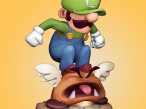 Mario and Luigi Miniature Figurines Model Cetak 3D