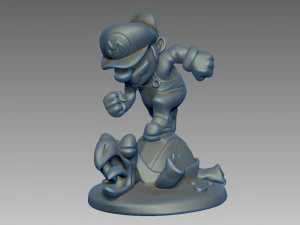 Mario and Luigi Miniature Figurines 3D Print Model