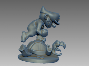 Mario and Luigi Miniature Figurines Model Cetak 3D