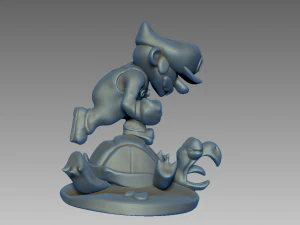 Mario and Luigi Miniature Figurines 3D Print Model