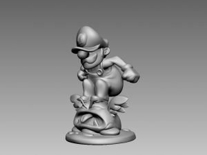 Mario and Luigi Miniature Figurines Model Cetak 3D
