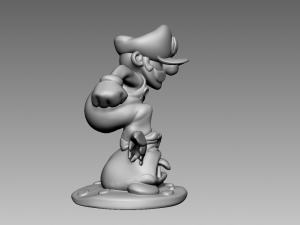 Mario and Luigi Miniature Figurines Model Cetak 3D