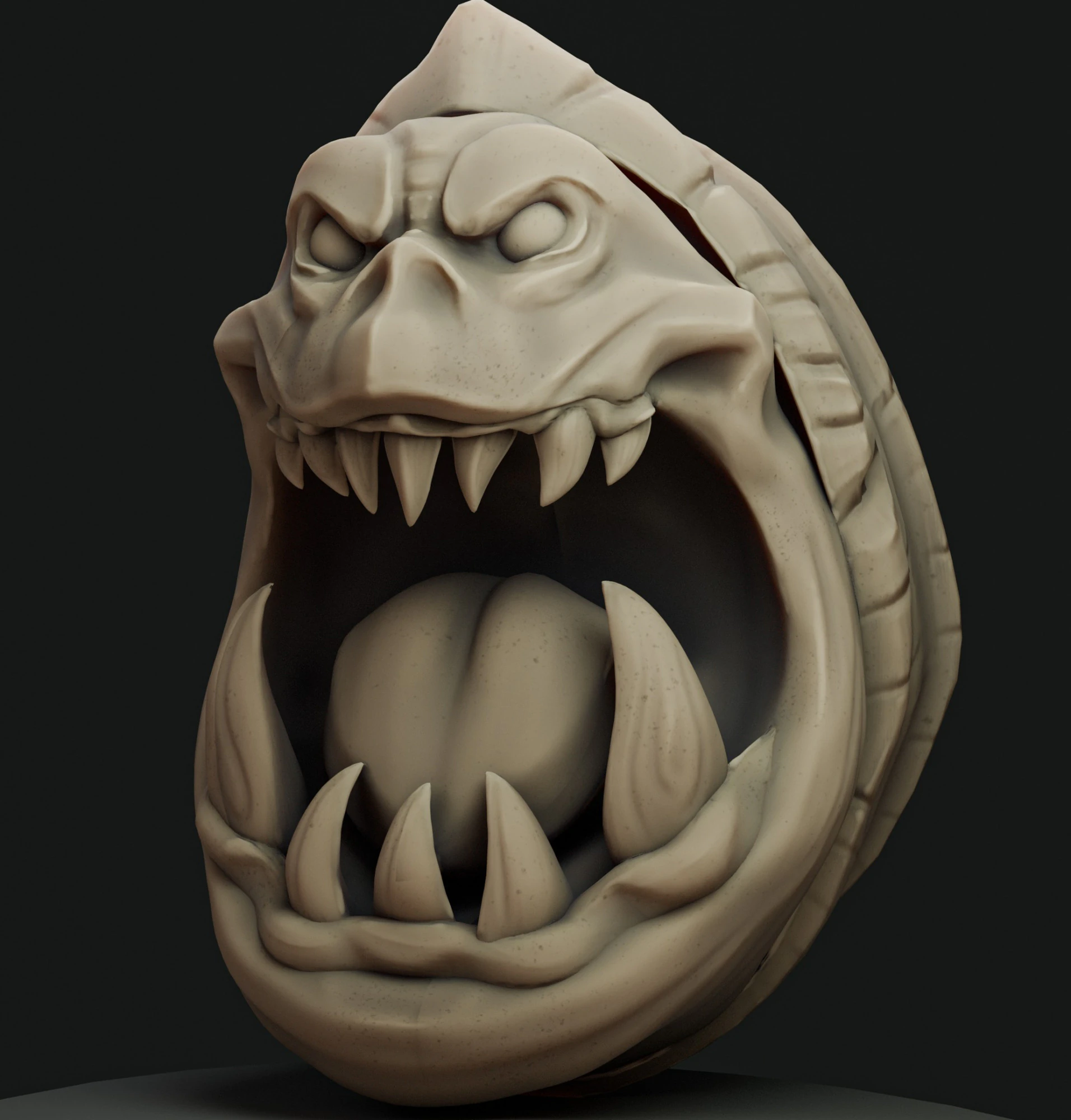 Demon Pendant Keychain 3D Print Model .c4d .max .obj .3ds .fbx .stl .blend