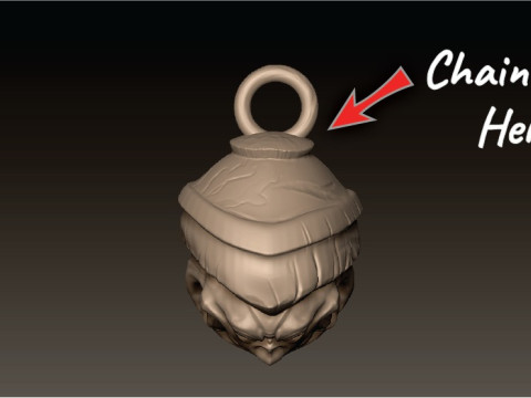 Demon Pendant Keychain 3D प्रिंट मॉडल