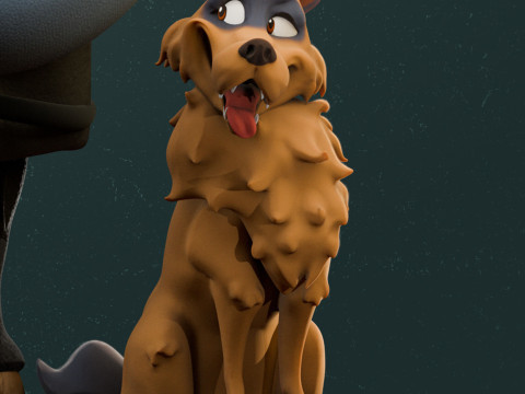 Stylized Dog Pixar Disney Inspired 3D 打印模型