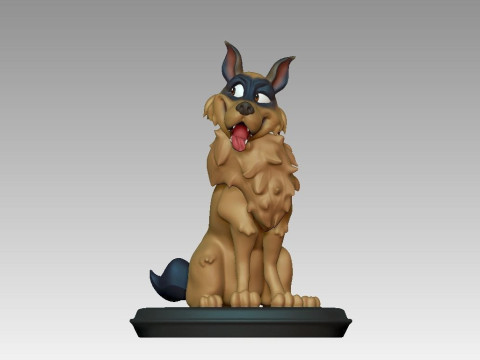 Anjing Bergaya Pixar Terinspirasi Disney Model Cetak 3D