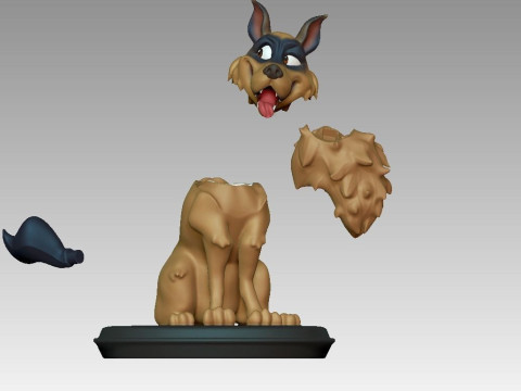 Anjing Bergaya Pixar Terinspirasi Disney Model Cetak 3D