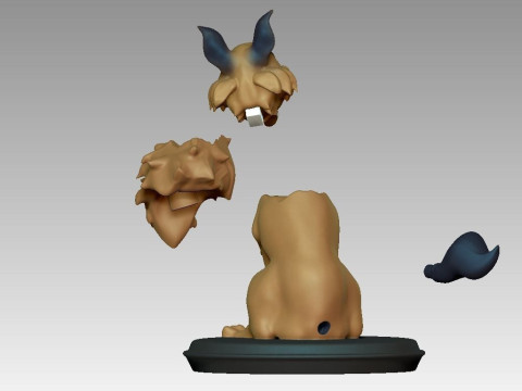 Anjing Bergaya Pixar Terinspirasi Disney Model Cetak 3D