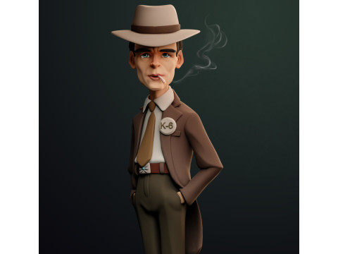 Oppenheimer Cillian Murphy 3D-printmodel