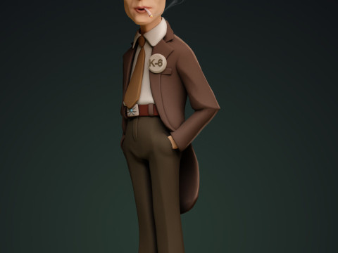 Oppenheimer Cillian Murphy Model Cetak 3D