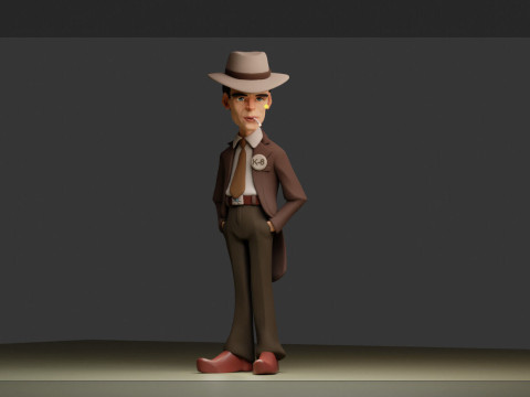 Oppenheimer Cillian Murphy Model Cetak 3D