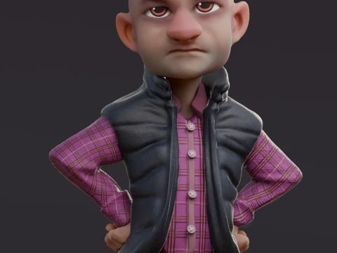 वह मेम गाइ अजीब मूर्ति 3D प्रिंट मॉडल